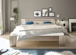 Futonbett Cannes Eiche San-Remo Nachbildung Liegefläche B/L: ca. 180x200 cm