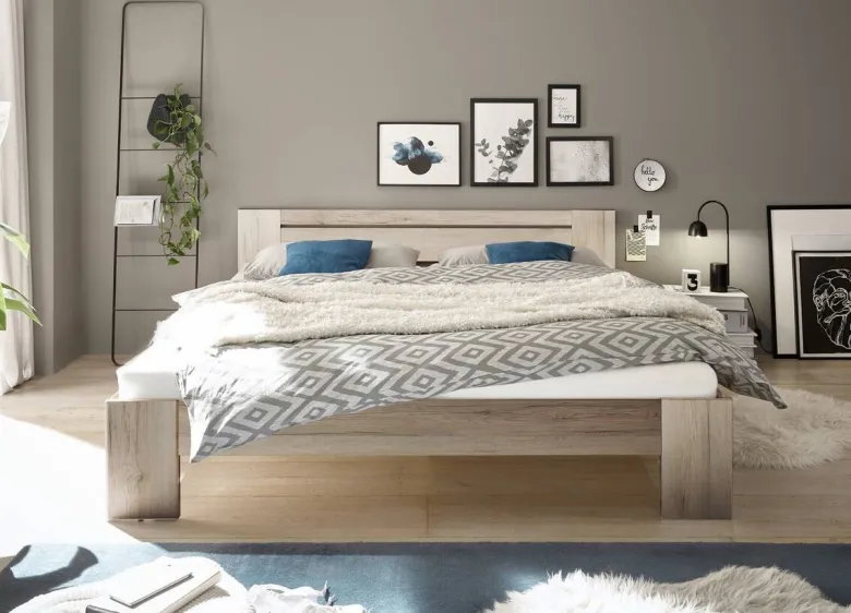 Futonbett Cannes Eiche San-Remo Nachbildung Liegefläche B/L: ca. 180x200 cm