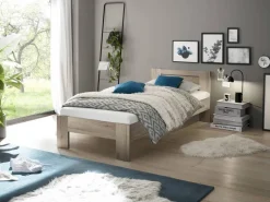 Futonbett Cannes Eiche San-Remo Nachbildung Liegefläche B/L: ca. 90x200 cm
