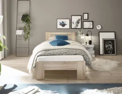 Futonbett Cannes Eiche Sonoma Nachbildung Liegefläche B/L: ca. 90x200 cm