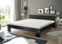 Futonbett Cannes schwarz Liegefläche B/L: ca. 180x200 cm