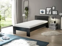 Futonbett Cannes schwarz Liegefläche B/L: ca. 90x200 cm