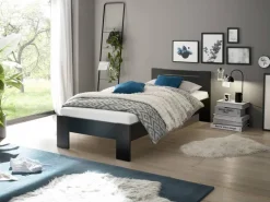 Futonbett Cannes schwarz Liegefläche B/L: ca. 90x200 cm