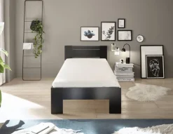 Futonbett Cannes schwarz Liegefläche B/L: ca. 90x200 cm