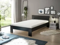 Futonbett Cannes schwarz Liegefläche B/L: ca. 120x200 cm