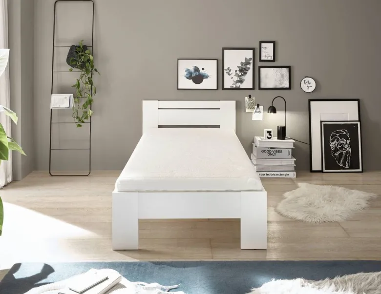 Futonbett Cannes weiß Liegefläche B/L: ca. 90x200 cm