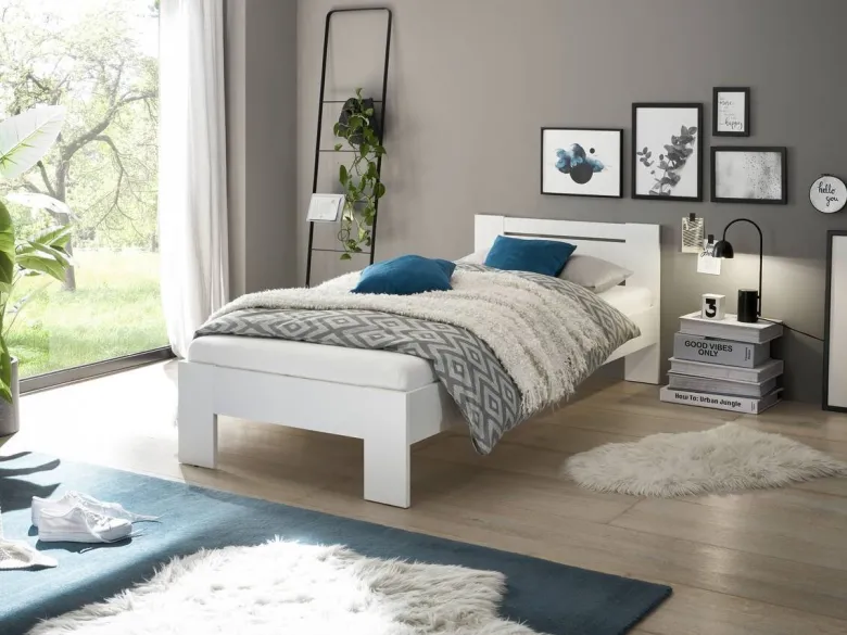Futonbett Cannes weiß Liegefläche B/L: ca. 90x200 cm