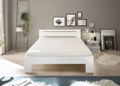 Futonbett Cannes weiß Liegefläche B/L: ca. 140x200 cm