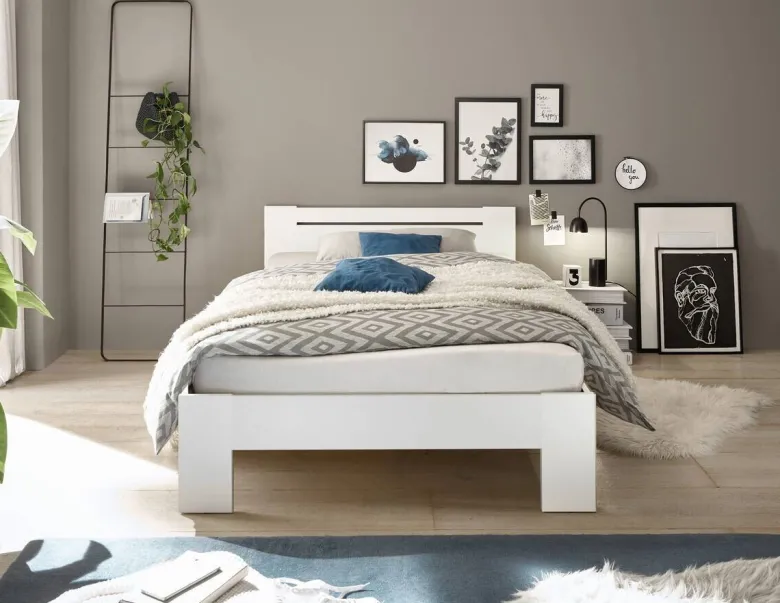 Futonbett Cannes weiß Liegefläche B/L: ca. 120x200 cm