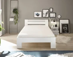 Futonbett Cannes weiß Liegefläche B/L: ca. 120x200 cm