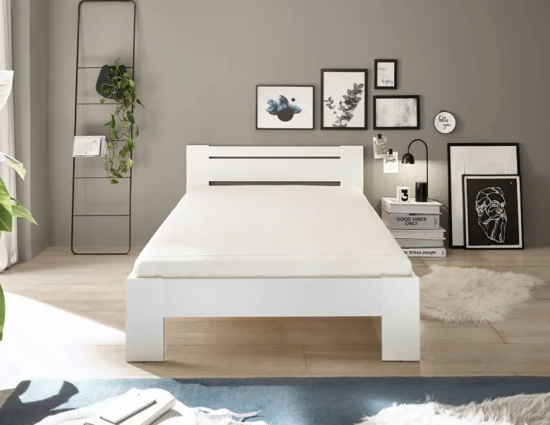 Futonbett Cannes weiß Liegefläche B/L: ca. 120x200 cm