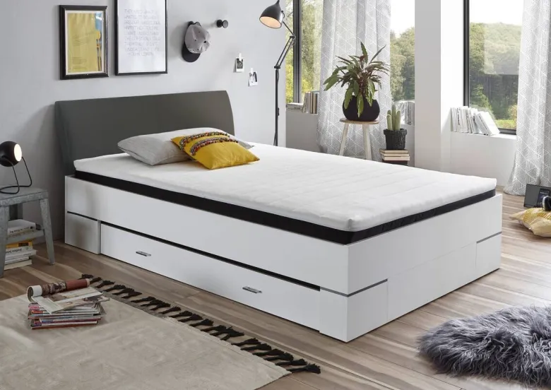 Futonbett Letana weiß Liegefläche B/L: ca. 140x200 cm