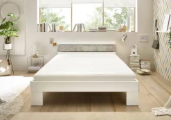 Futonbett Lyon weiß Beton Optik Liegefläche B/L: ca. 140x200 cm