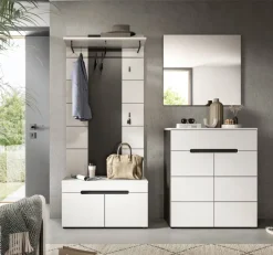 Garderobe Canu basaltgrau Nachbildung weiß B/H/T: ca. 175x190x37 cm