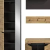 Garderobe CANU edles Basaltgrau Nachbildung Eiche Artisan Nachbildung B/H/T: ca. 160x190x37 cm