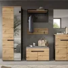 Garderobe CANU edles Basaltgrau Nachbildung Eiche Artisan Nachbildung B/H/T: ca. 255x190x37 cm