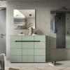 Garderobe Canu grün basaltgrau Nachbildung B/H/T: ca. 215x190x37 cm
