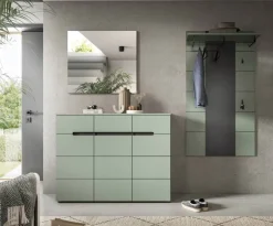Garderobe Canu grün basaltgrau Nachbildung B/H/T: ca. 215x190x37 cm