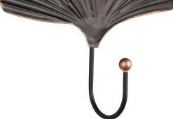 Garderobenhaken Merle schwarz gold Optik Metall B/H/T: ca. 15x15x4 cm