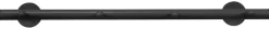 Garderobenleiste Derby schwarz Metall B/H/T: ca. 50x2x9 cm