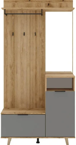 Garderobe NORDIC Eiche Evoke Oak Nachbildung Graphit B/H/T: ca. 100x204x40 cm