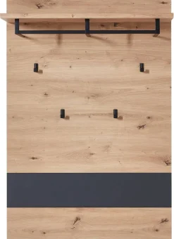 Garderobenpaneel Memphis Eiche Artisan Nachbildung Graphit B/H/T: ca. 80x118x30 cm