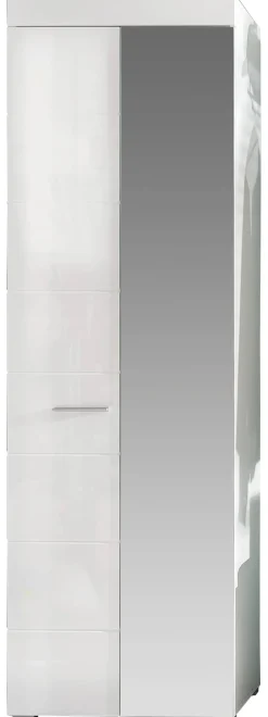 Garderobenschrank Amanda weiß Hochglanz B/H/T: ca. 62x195x38 cm