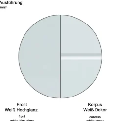 Garderobenschrank Amanda weiß Hochglanz B/H/T: ca. 62x195x38 cm