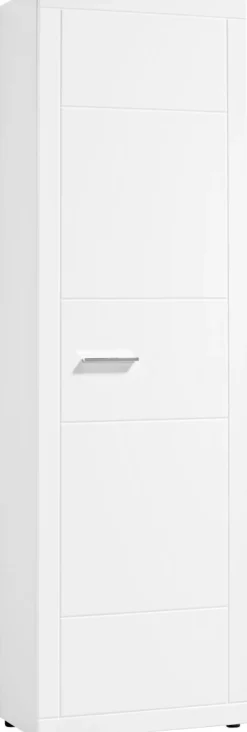Garderobenschrank Atlanta weiß weiß Hochglanz B/H/T: ca. 60x202x35 cm