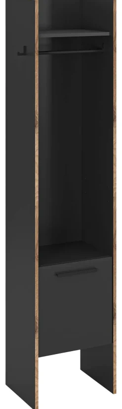 Garderobenschrank Bueno Basalt Nox Oak Nachbildung B/H/T: ca. 42x189x37 cm