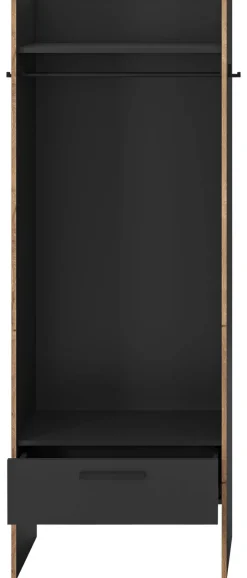 Garderobenschrank Bueno Basalt Nox Oak Nachbildung B/H/T: ca. 70x189x37 cm