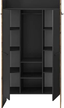 Garderobenschrank Bueno Basalt Nox Oak Nachbildung B/H/T: ca. 105x189x37 cm