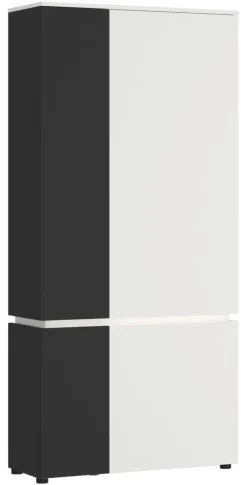 Garderobenschrank Luce Alpinweiß anthrazit B/H/T: ca. 90x199x40 cm
