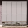 Garderobenschrank Mirror weiß B/H/T: ca. 185x191x34 cm