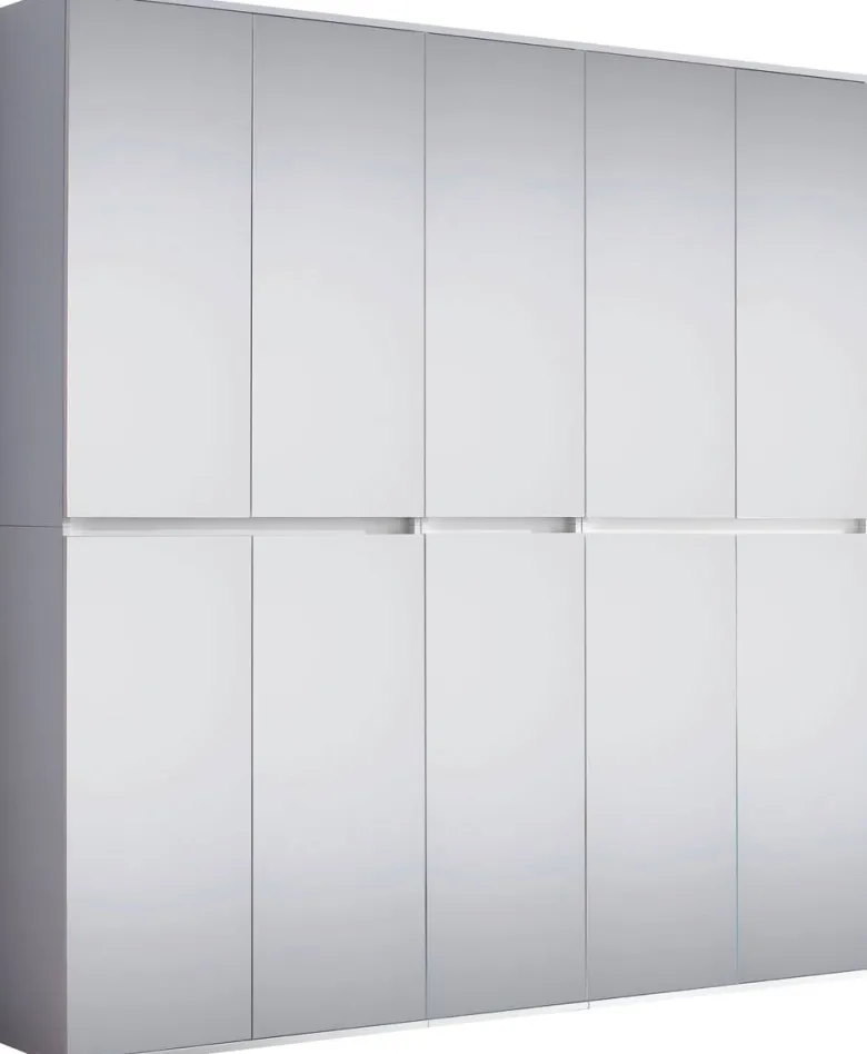 Garderobenschrank Mirror weiß B/H/T: ca. 185x191x34 cm