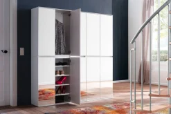 Garderobenschrank Mirror weiß B/H/T: ca. 185x191x34 cm
