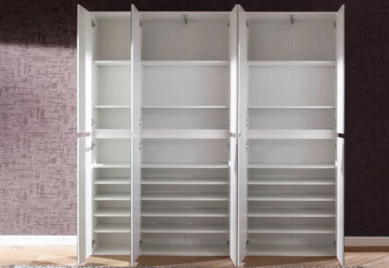 Garderobenschrank Mirror weiß B/H/T: ca. 185x191x34 cm