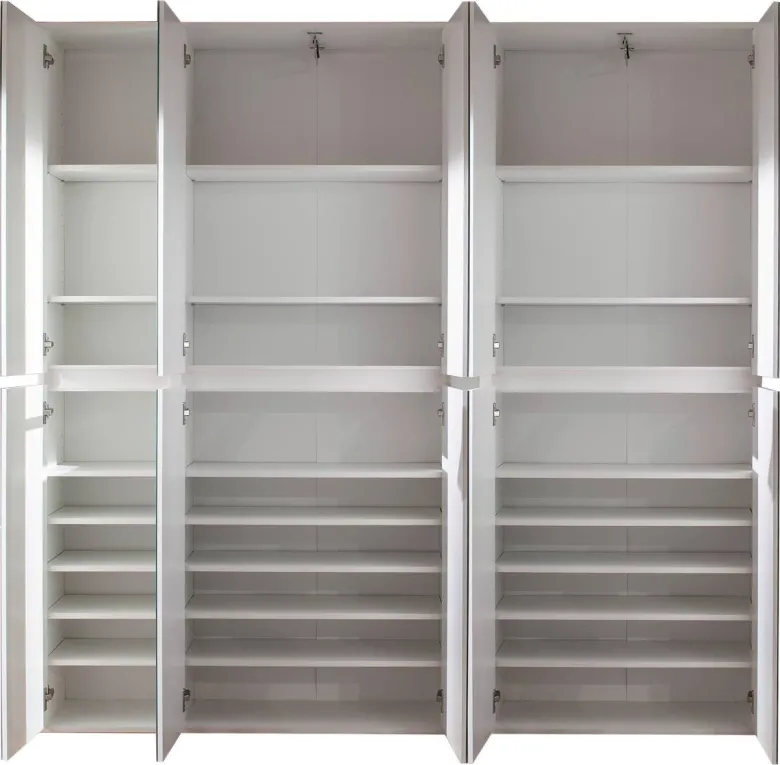 Garderobenschrank Mirror weiß B/H/T: ca. 185x191x34 cm