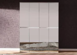 Garderobenschrank Mirror weiß B/H/T: ca. 148x191x34 cm