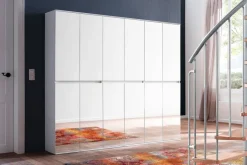 Garderobenschrank Mirror weiß B/H/T: ca. 222x191x34 cm
