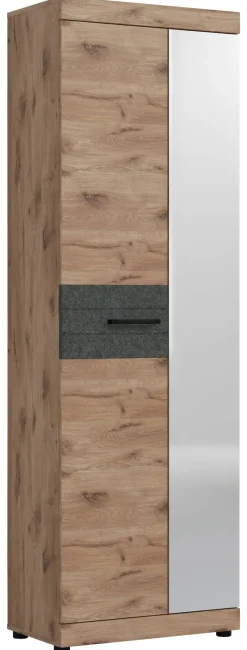 Garderobenschrank Roxy Eiche Viking Nachbildung B/H/T: ca. 65x201x38 cm