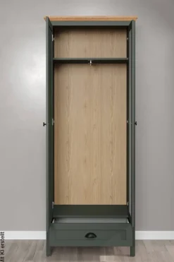 Garderobenschrank Stanton tannengrün Eiche Evoke Coast Nachbildung B/H/T: ca. 77x198x39 cm