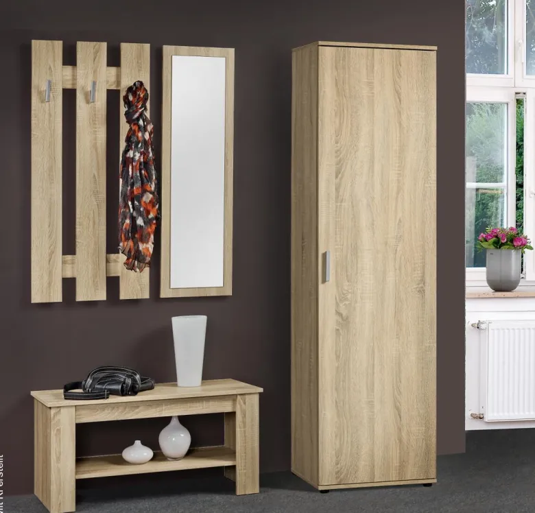 Garderobenset Lupo Eiche Sonoma Nachbildung B/H/T: ca. 90x154x33 cm