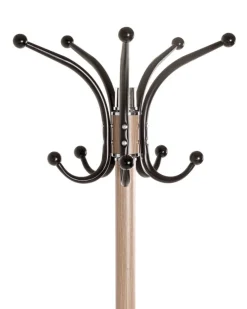 Garderobenständer Eiche Nachbildung schwarz H/D: ca. 171x37 cm