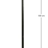 Garderobenständer schwarz lackiert H/D: ca. 180x48 cm