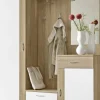 Garderobe Patent Eiche Sonoma Nachbildung weiß B/H/T: ca. 145x184x30 cm