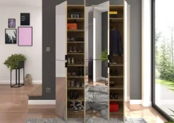 Garderobe PROJEKT Eiche Artisan Nachbildung Spiegel B/H/T: ca. 122x193x34 cm