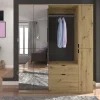 Garderobe PROJEKT Eiche Artisan Nachbildung Spiegel B/H/T: ca. 152x193x34 cm