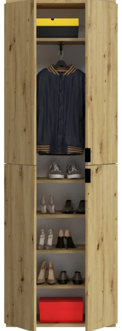 Garderobe PROJEKT Eiche Artisan Nachbildung B/H/T: ca. 212x193x34 cm