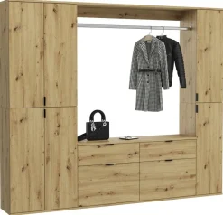 Garderobe PROJEKT Eiche Artisan Nachbildung B/H/T: ca. 212x193x34 cm